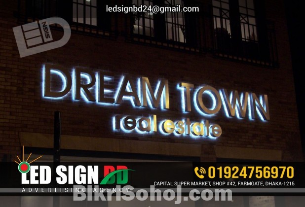 Frontlit Letter Led Signage & Backlit Letter Led Sign.